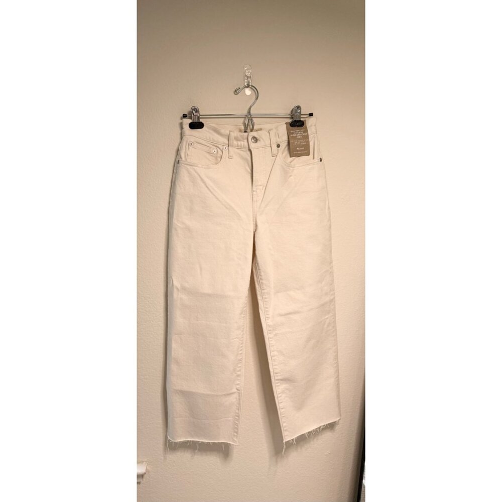NWT Madewell The Petite Perfect Vintage Wide-Leg Crop Jean in Vintage Canvas - Picture 4 of 8